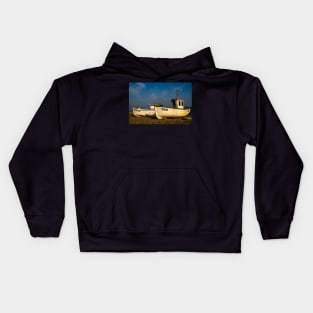 Fishing Boats On The Stade At Hastings Kids Hoodie